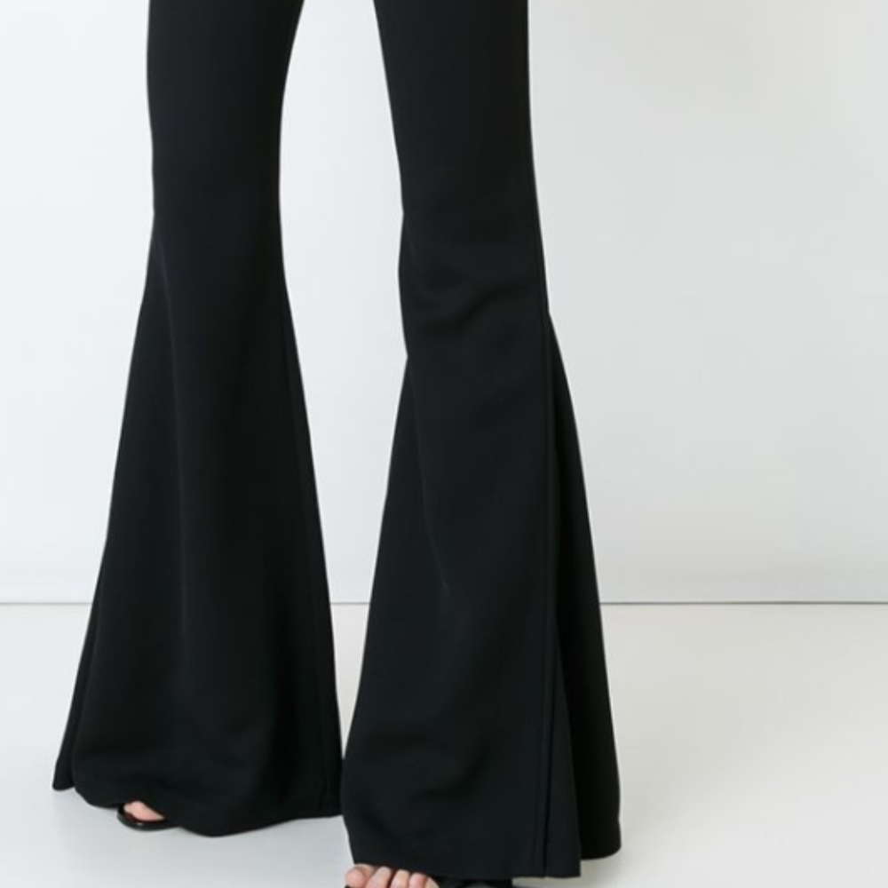 Brandon Maxwell Piped Flare-Leg Trousers (NEW)